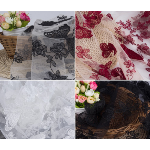 Light Lace Fabric 100% Polyester Lace Fabric Factory
